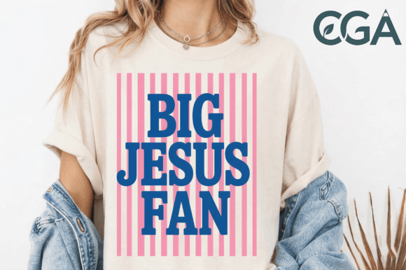 Big Jesus Fan PNG: Faith Meets Varsity Style