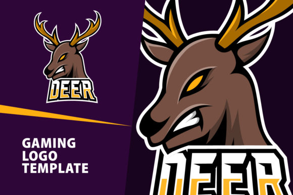 Deer Mascot Gaming Logo Design for Esport Branding