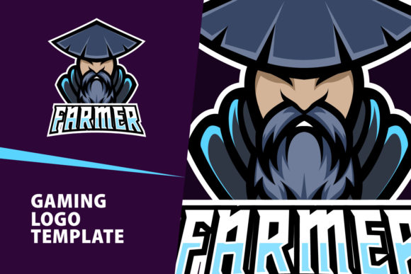 Farmer Mascot Gaming Logo: A Bold Design for Streamers & Brands