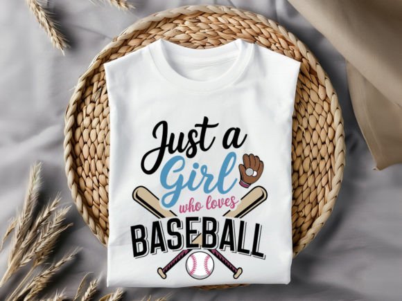 Just a Girl Who Baseball T-Shirt Design: A Sporty & Stylish Asset