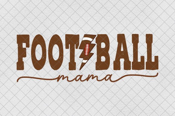 Lightning Bolt Distressed Football Mama: A Designer's Game Day Asset