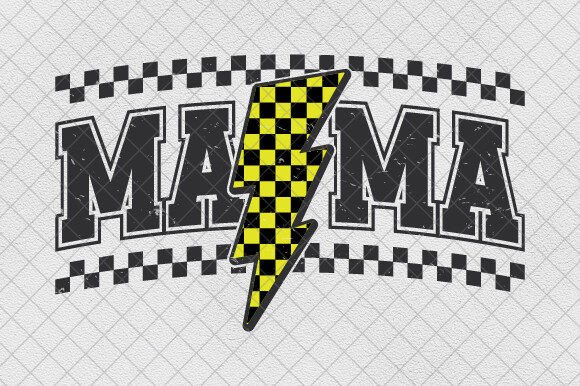 Mama Lightning Bolt PNG Retro Mama PNG: Your Game Day Design Asset