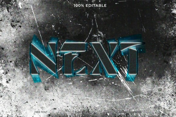 Next Level Text Effect 3D Shattered: Ice, Grunge, and Immersive Depth