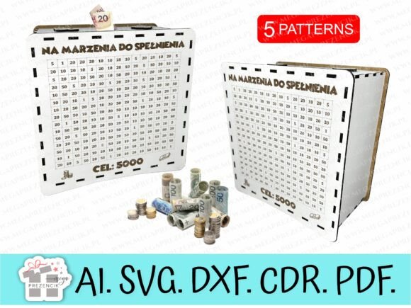 Piggy Bank Crossword SVG: A Creative Laser Cut Savings Goal