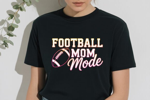 Retro Football Mom Mode Sublimation PNG: Game Day Graphics