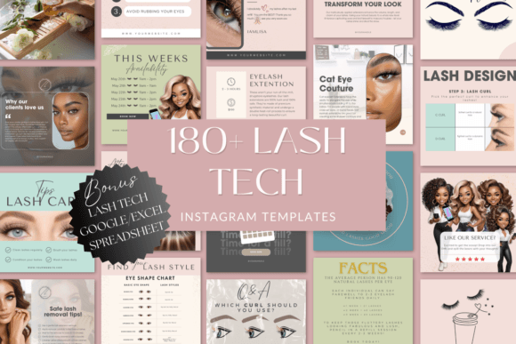 Revamp Your Lash Tech Vibe: 180+ Instagram Templates