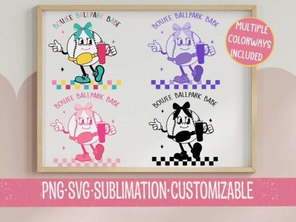 Styling the Diamond: The Boujee Ballpark Babe Baseball SVG PNG