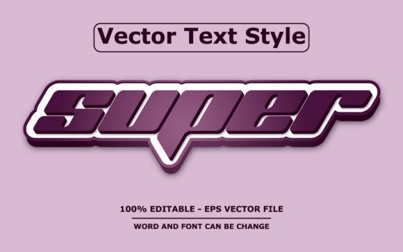 SUPER Vector Text Effect β Editable: Unleash Comic Book Energy