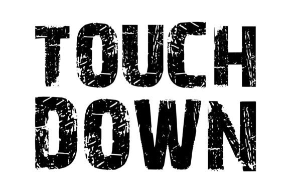 Touchdown Distressed Football SVG: Authentic Game Day Typography