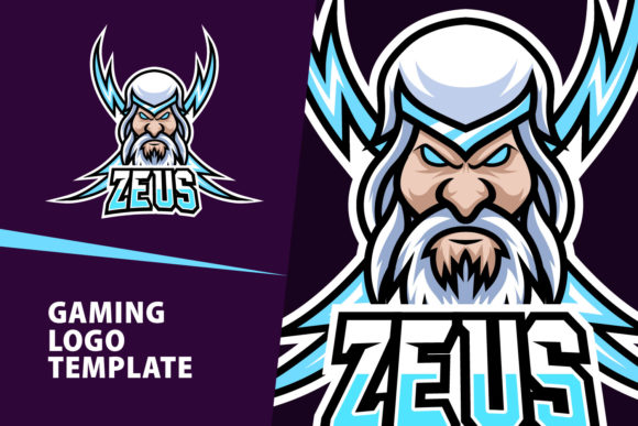 Unleash the Thunder: The Zeus Mascot Gaming Logo Design