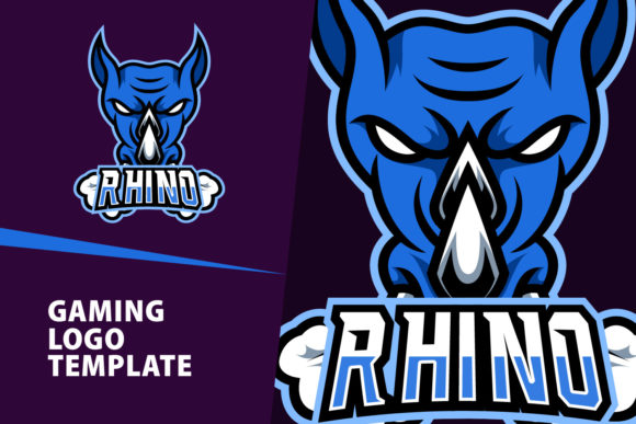 Unleash Your Brand: The Angry Rhino Mascot Gaming Logo