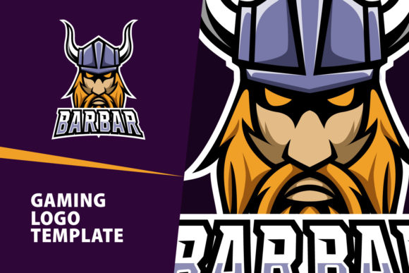 Unleash Your Brand: The Barbar Mascot Gaming Logo Design
